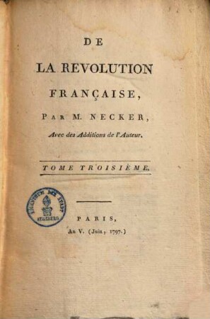 De la révolution française, 3