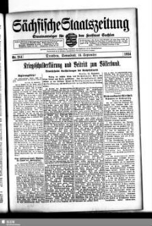 Sächsische Staatszeitung : Staatsanzeiger für den Freistaat Sachsen