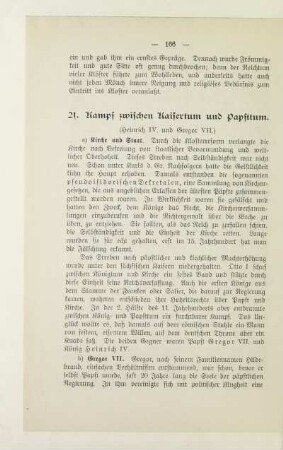 21. Kampf zwischen Kaisertum und Papsttum