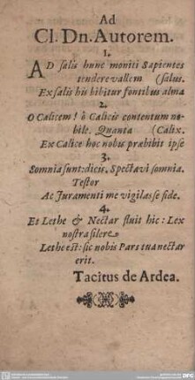Ad Cl. Dn. Autorem.