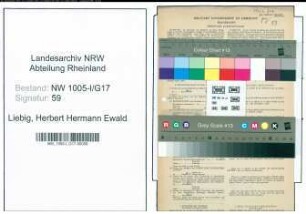 Entnazifizierung Herbert Hermann Ewald Liebig , geb. 21.05.1915 (Kaufm. Angestellter)