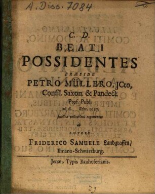 Beati Possidentes