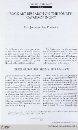 19: Rock art research on the fourth cataract in 2007