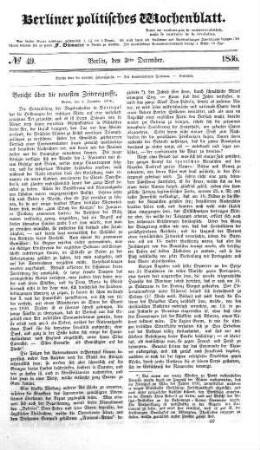 No 49, 3. Dezember 1836