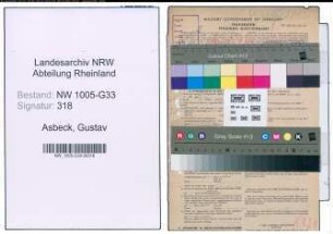 Entnazifizierung Gustav Asbeck , geb. 28.04.1886 (Studienrat)