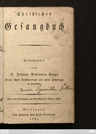 Christliches Gesangbuch