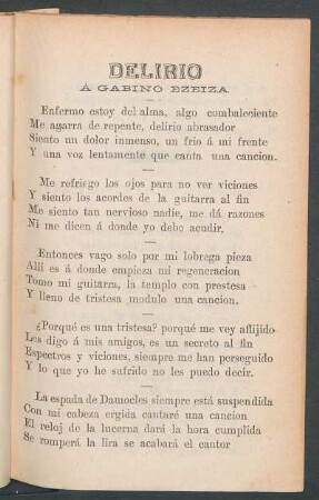 Delirio : A Gabino Ezeiza