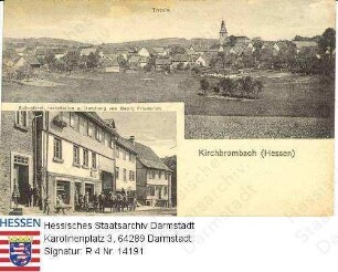 Kirch-Brombach, Panorama mit Ansicht der Spänglerei, Installation und Handlung von Georg Friedrich