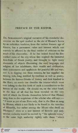 Preface by the editor