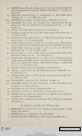 b) Außerordentliche Mitglieder (Nr.1-10)