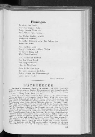Gedicht Flamingos