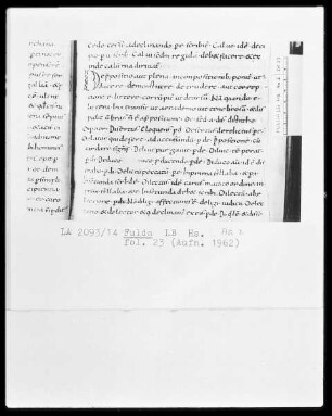Isidor, Alkuin, Rhabanus Maurus und andere — Initiale D, Folio 23recto