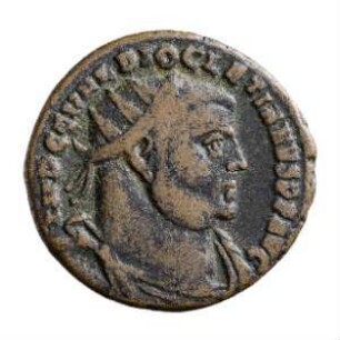Münze, Follis, 296 - 297 n. Chr.