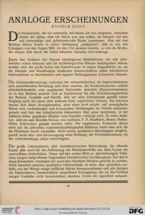 Analoge Erscheinungen