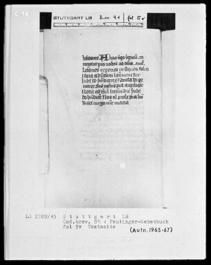 Gebetbuch des Konrad Peutinger — Initiälchen A, Folio 5verso