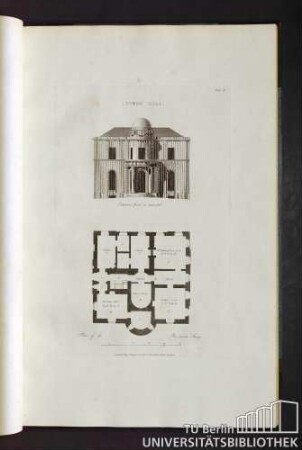 Plate 8. Letton Hall. Entrance front, as intended. Plan of the Basement Story.