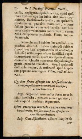 10-8, Est ne peccatum mortale audire conciones haereticorum, ... - Quandonam tenetur quis per accidens talem elicere actum?