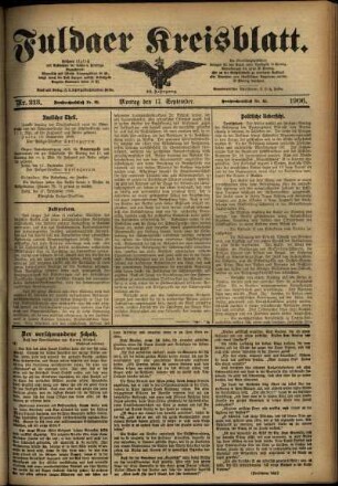 Ausgabe vom Montag, den 17. September 1906.