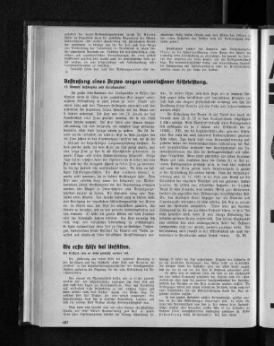 Die erste Hilfe bei Unfällen
