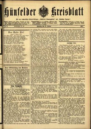 Ausgabe vom Dienstag, den 28. Januar 1913.