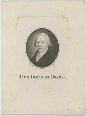 Bildnis des Ioh. Immanuel Bremer