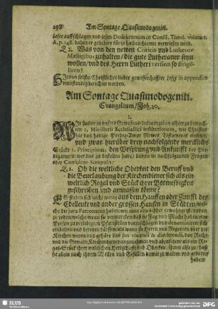 Am Sontage Quasimodogeniti