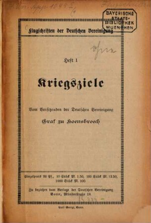 Kriegsziele