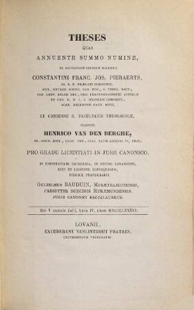 Theses. 1885/86, Fac. Theol.