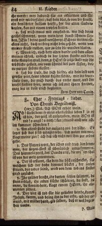 8. Char-Freytags-Lieder. - 16. Am Kirchweyh-Fest.