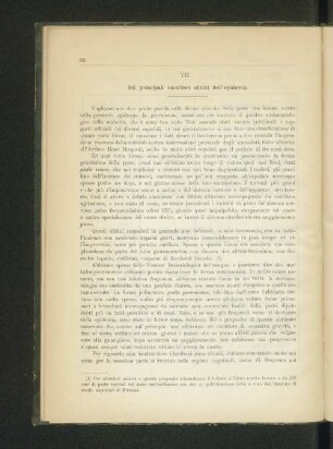 VII. Sui principali caratteri clinici dell' epidemia
