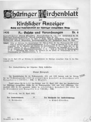 Nr. 4 : 2. Mai 1932