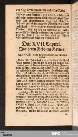 Das XVII. Capitel. Von denen Gebotten GOttes.