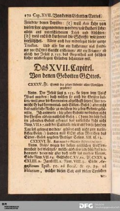 Das XVII. Capitel. Von denen Gebotten GOttes.