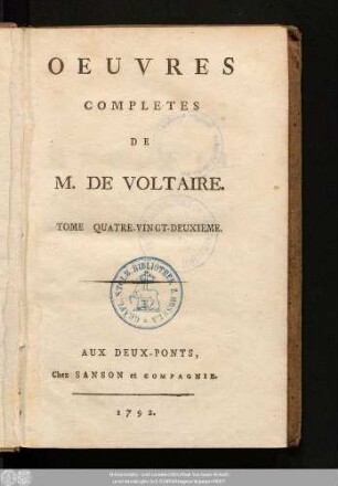 Tome Quatre-Vingt-Deuxieme = Recueil Des Lettres De M. De Voltaire, T. IV.: 1742-1750