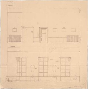 Fischer, Theodor; Würzburg, Münsterplatz; Sparkasse - Sitzungssaal Nord - u. Süd (Wandabwicklungen)