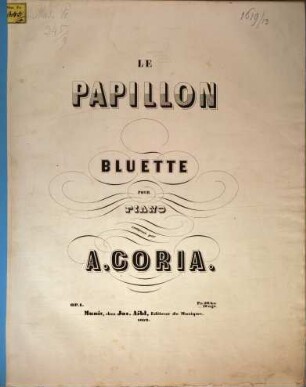 Le papillon : bluette pour piano ; op. 1
