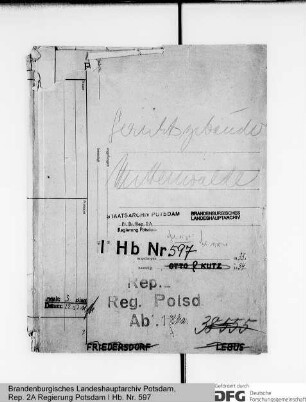 Bau und Unterhaltung der Gerichtsgebäude in Mittenwalde
