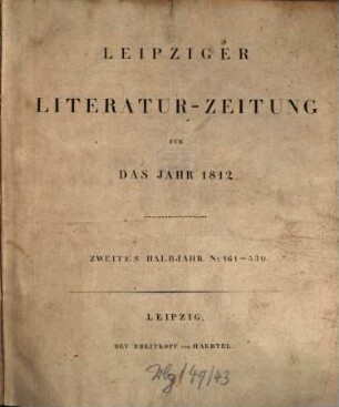 Leipziger Literaturzeitung. 1812,2, 1812,2