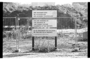 Kleinbildnegativ: Gestapo-Gelände, 1986