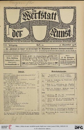 Heft 10 (7. Dezember 1908)