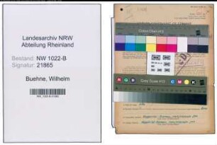 Entnazifizierung Wilhelm Buehne , geb. 13.02.1910 (Ingenieur)