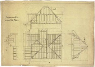 Billing, Hermann; Baden-Baden, Beuttenmüllerstr.11; Haus der badischen Terraingesellschaft - Werksatz (Schnitt, Aufsicht)