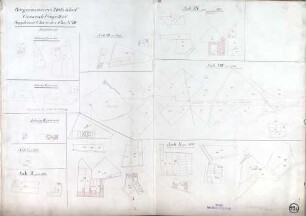 Bürgermeisterei Düsseldorf Gemeinde Pempelfort Supplement-Karte der Flur Nr. VIII