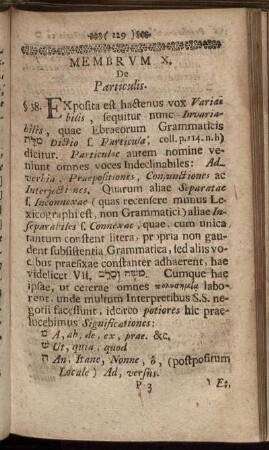 Membrum X. De Particulis. - Membrum XI. De Figuris Etymologicis.