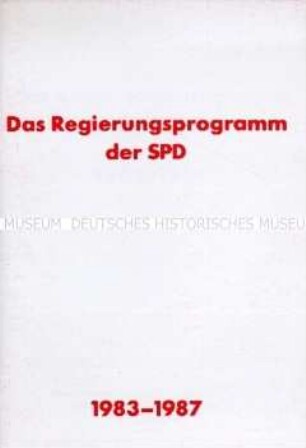 Regierungsprogramm der SPD zur Bundestagswahl 1983