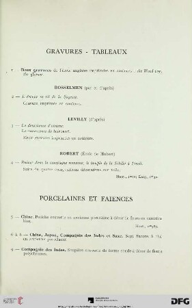 Gravures – Tableaux (Nr. 1-4)