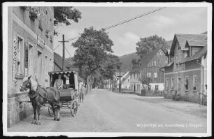 Wildenthal. Ortsansicht mit Pferdekutsche