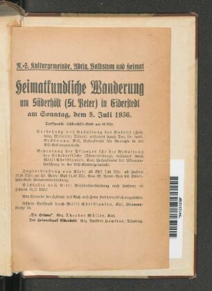 Heimatkundliche Wanderung