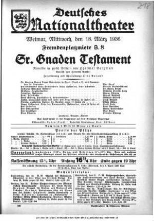 Sr. Gnaden Testament