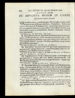 Caput XXVIII. De Adventu Messiae In Carne sub finem ...